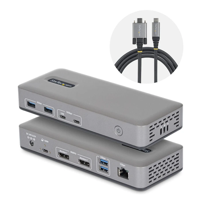 StarTech USB C Dock 2X DP 100W PD Docking Station