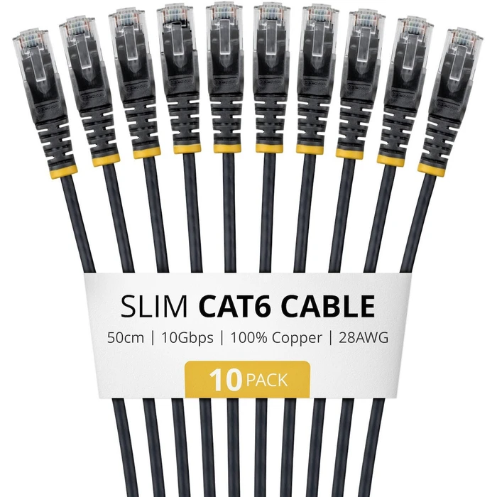 StarTech Καλώδιο Ethernet Cat6 U/UTP 0.5m - Μαύρο