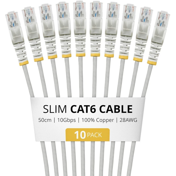 StarTech Καλώδιο Δικτύου Ethernet Cat6 0,5 m Slim (Γκρι)