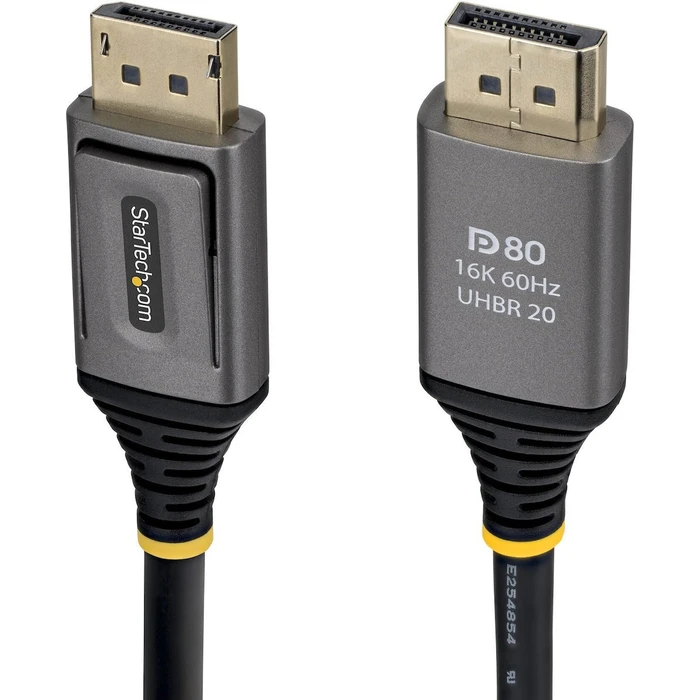 StarTech Καλώδιο DisplayPort 2.1 αρσενικό - 2 m Μαύρο (DP21V-2M-DP80-CABLE)