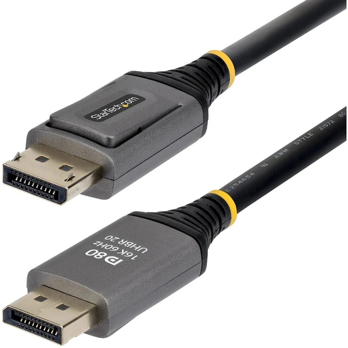 StarTech Καλώδιο DisplayPort 2.1 αρσενικό - 2 m Μαύρο (DP21V-2M-DP80-CABLE)