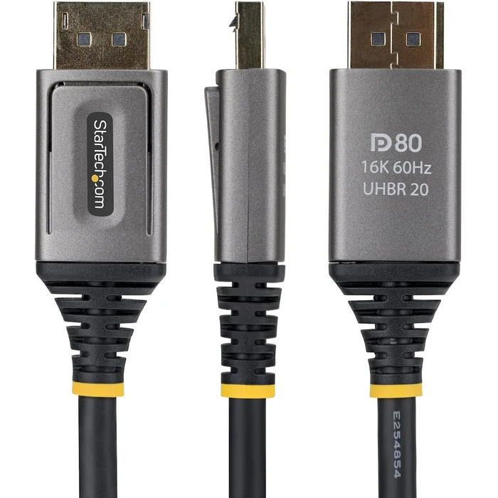 StarTech Καλώδιο DisplayPort 2.1 αρσενικό - 2 m Μαύρο (DP21V-2M-DP80-CABLE)