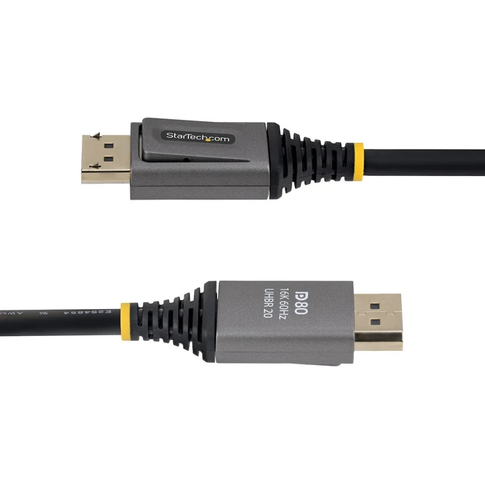 StarTech Καλώδιο DisplayPort 2.1 αρσενικό - 2 m Μαύρο (DP21V-2M-DP80-CABLE)