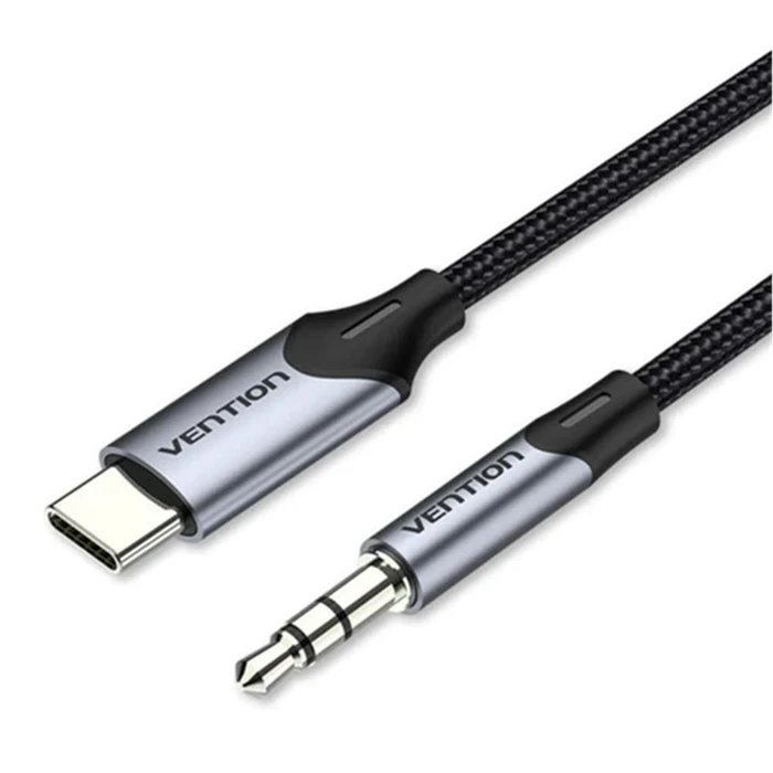 Καλώδιο USB Vention Type-C Male to 3.5mm Male 1M Gray Aluminum