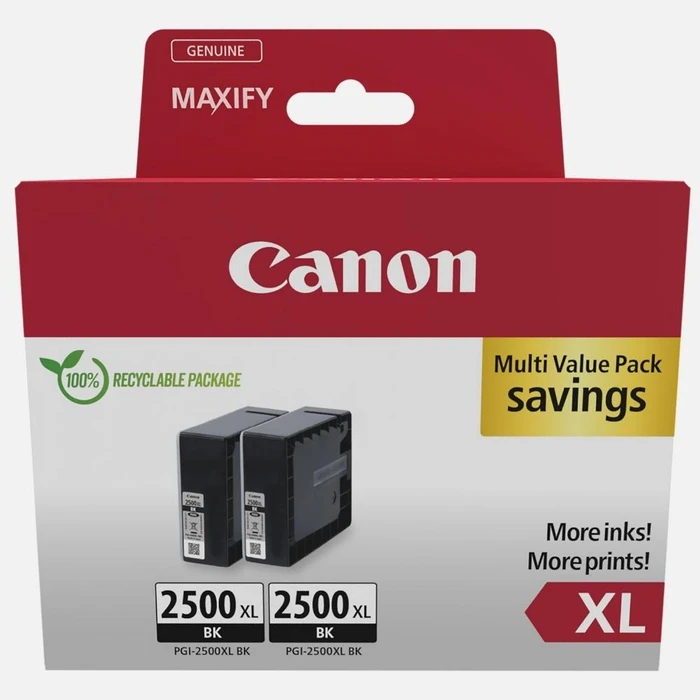 Μελάνι Canon Inkjet PGI-2500XL Black 2τμχ
