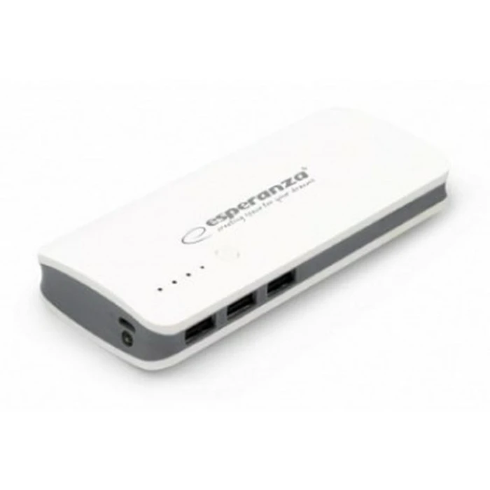 Power Bank Esperanza EMP106 8000mAh με 3 Θύρες USB-A Λευκό/Γκρι (EMP106WE) (ESPEMP106WE)