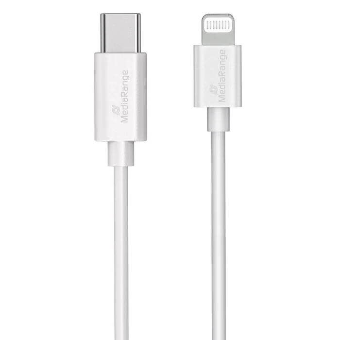 Καλώδιο USB MediaRange Apple Lightning to Type-C 1m White (MRCS215)