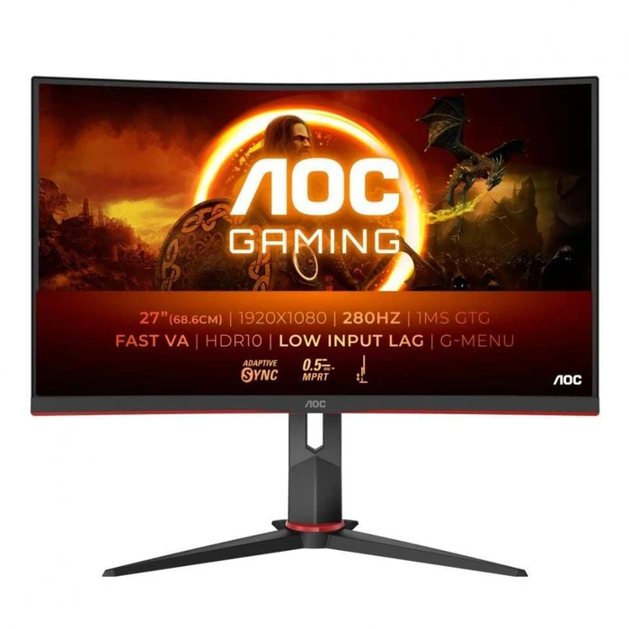 Monitor 27" AOC C27G2Z3/BK FHD Ergonomic Gaming 280Hz