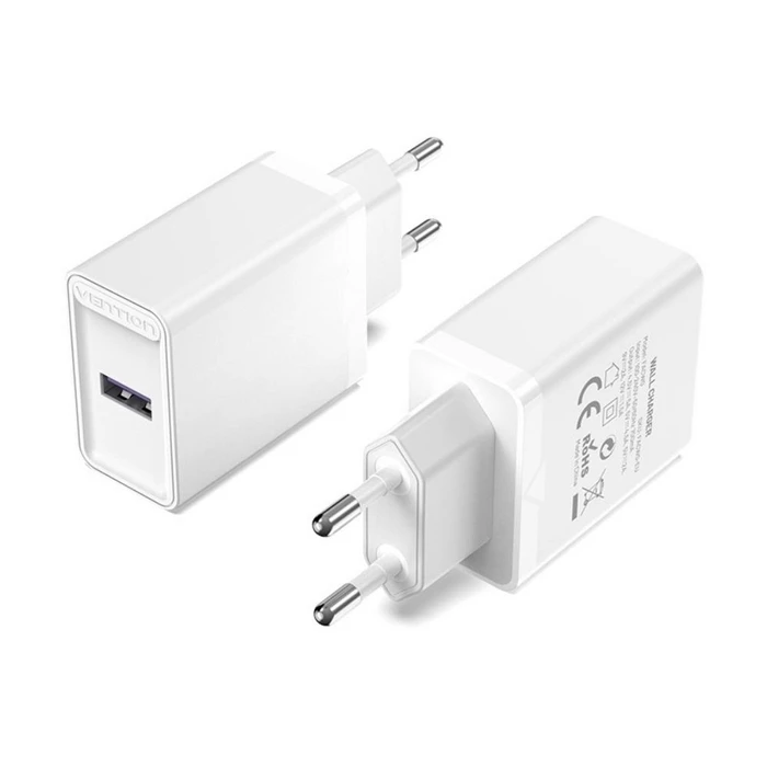 Φορτιστής Πρίζας Vention USB (22.5W) EU White (FACW0-EU)