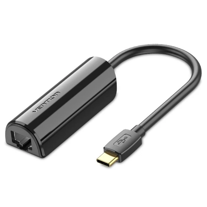 Αντάπτορας Δικτύου USB Vention Type-C to Ethernet 0.15M Black (CFABB)