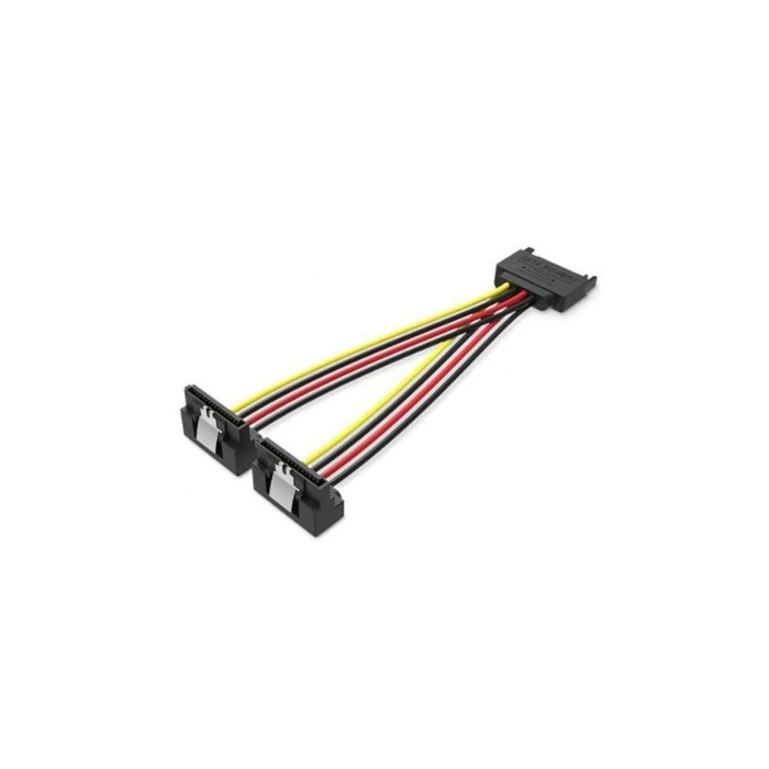 VENTION Τροφοδοτικό Splitter SATA 15-Pin Male to 2x 15-Pin 90 Degree Female 0.15M Black