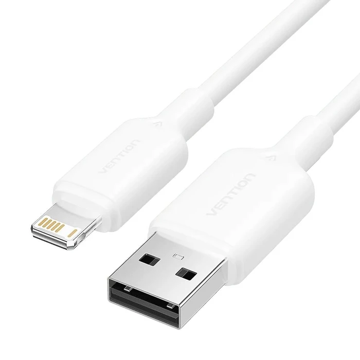 Καλώδιο USB Vention 2.0 A M to Lightning M 2.4A 1M White PVC Type (LAMWF)