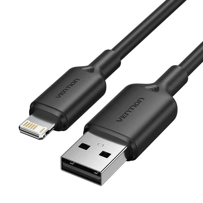 Καλώδιο USB Vention 2.0 A M to Lightning M 2.4A 2M Black PVC Type (LAMBH)