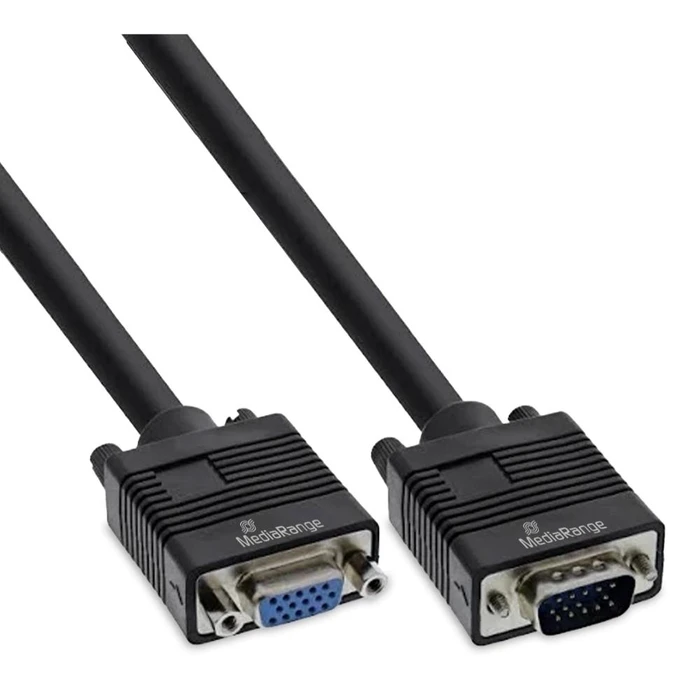 Καλώδιο VGA MediaRange VGA extension cable, VGA (HD15) plug to socket, 2m Length, Black (MRCS249)