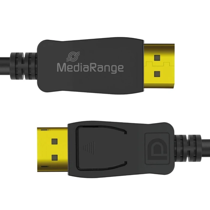Καλώδιο DisplayPort MediaRange Ver. 2.1,  4k@120Hz, 8k@60Hz, 24 Bit, 30 Bit, HDR, HDCP 2.2, 2m, Black (MRCS248)
