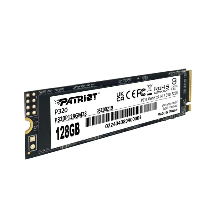 Σκληρός Δίσκος M.2 SSD 128GB Patriot P320 PCIe 3.0 x4 NVMe 1.3 2280 (P320P128GM28)
