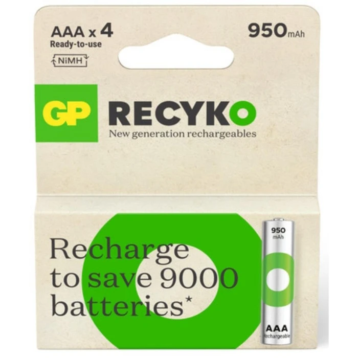 Επαναφορτιζόμενες Μπαταρίες GP ReCyko 950mAh AAA / R03 Ni-MH (GPB20657)