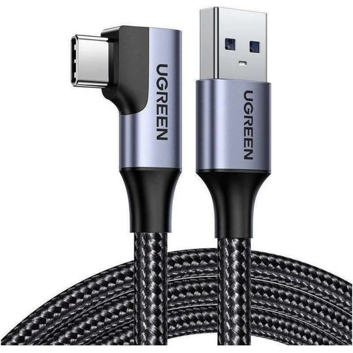 USB Cables UGREEN Angle USB to USB-C Cable US385 3A 1m Black