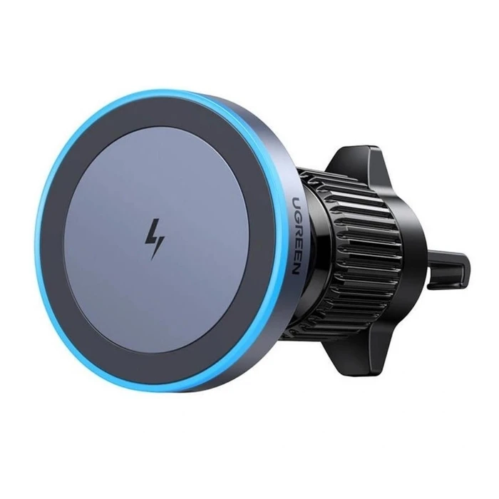UGREEN Βάση αυτοκινήτου με ασύρματη φόρτιση Magnetic car holder with inductive charger W525 για αεραγωγό 15W μαύρη