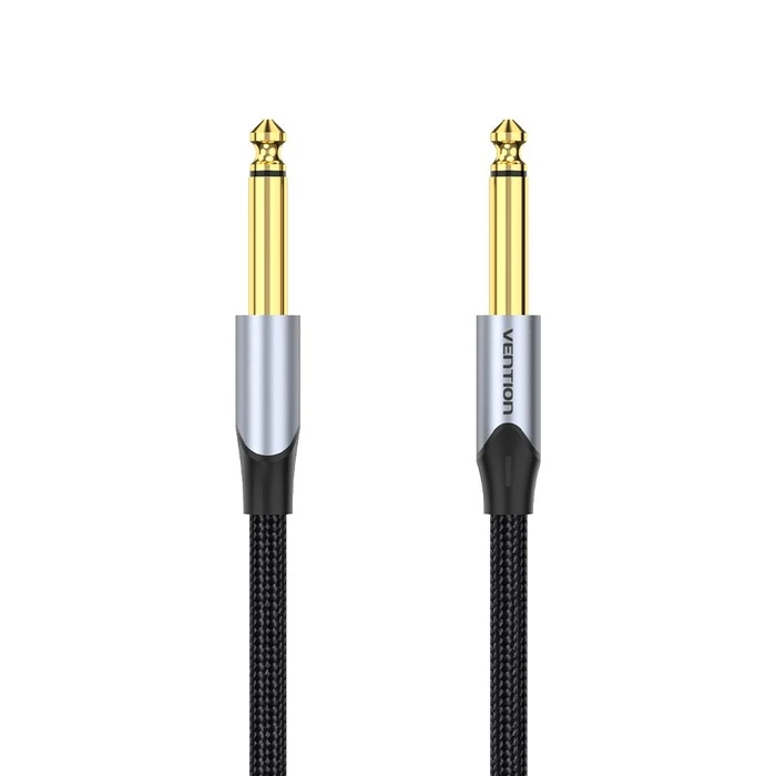 Audio Cable Vention Cotton Braided 6.5mm 2m Gray Aluminum Alloy Type BASHH