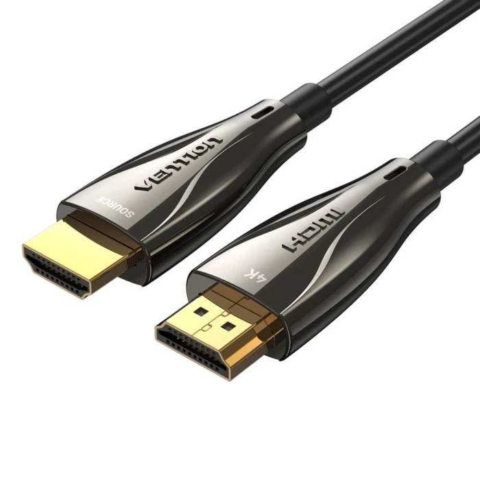 VENTION Οπτικό Καλώδιο HDMI Αρσενικό σε Αρσενικό 100m Μαύρο Zinc Alloy Type ALABAD