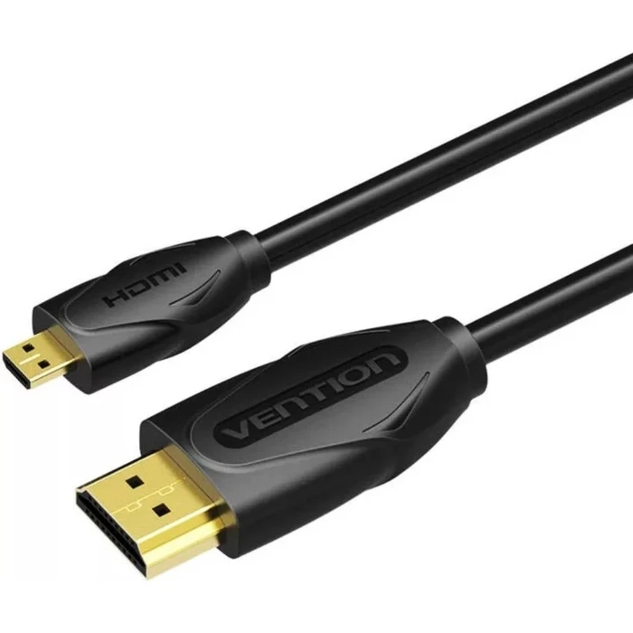 Vention Καλώδιο Micro HDMI to HDMI 2m Μαύρο VAA-D03-B200