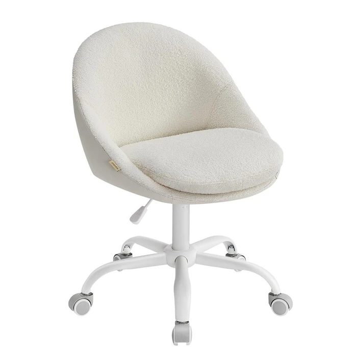 Songmics περιστρεφόμενη καρέκλα γραφείου 60 x 60 x 80-90 cm μπεζ και λευκή απόχρωση (OBG020W01) (SNGOBG020W01)