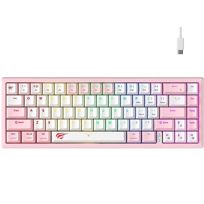 HAVIT Πληκτρολόγιο Gaming Mechanical 60 Pink KB874L PK