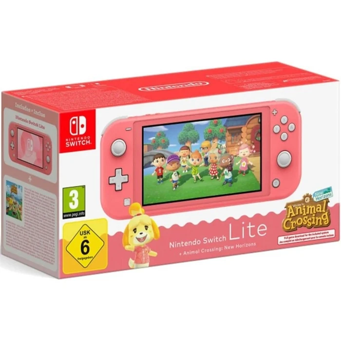 Nintendo Switch Lite Κονσόλα Animal Crossing Coral