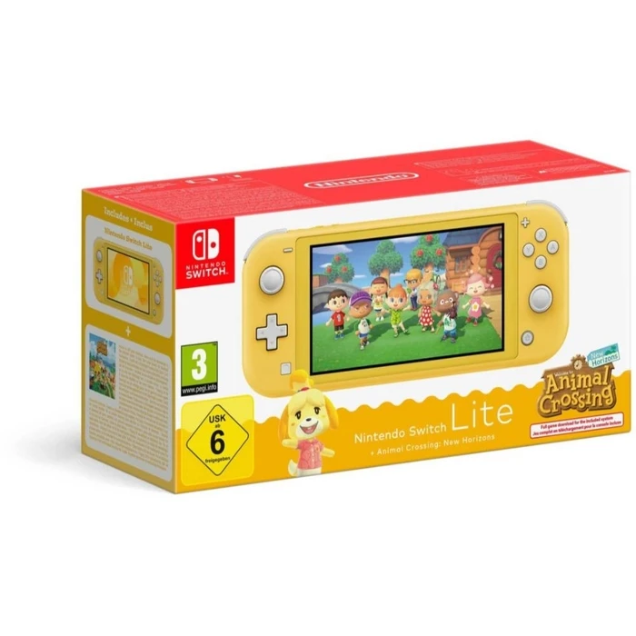 Nintendo Switch Lite Console Animal Crossing Yellow