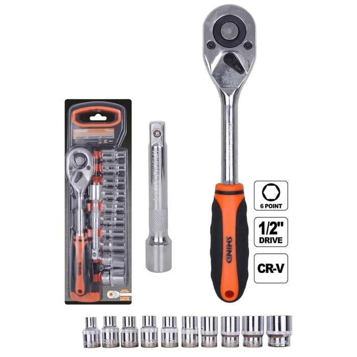 Socket Set Shind 1/2 inch 12 pieces SHI94319