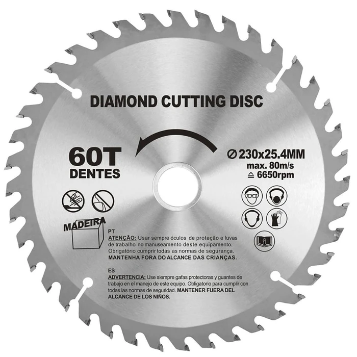 Cutting Discs SHIND Diamond Wood Cutting Disc for Angle Grinders 230mm Z60