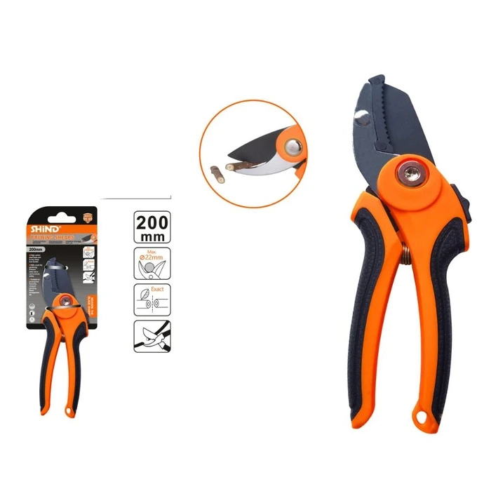 Shind Ψαλίδι Κλαδέματος 200mm με Amoni και Λαβή TPR Comfort SHI 94697
