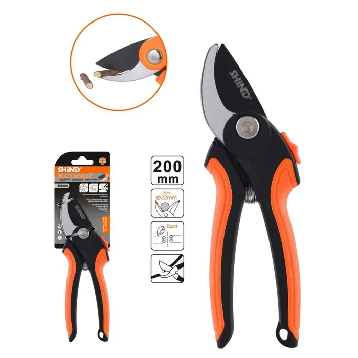 Shind Ψαλίδι Κλαδέματος 200mm Με Λαβή TPR Comfort