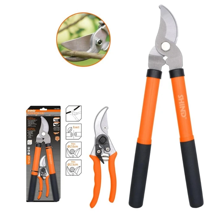 SHIND Σετ Ψαλιδων Κλαδου 200mm και 380mm Με Λαβη Tpr Comfort
