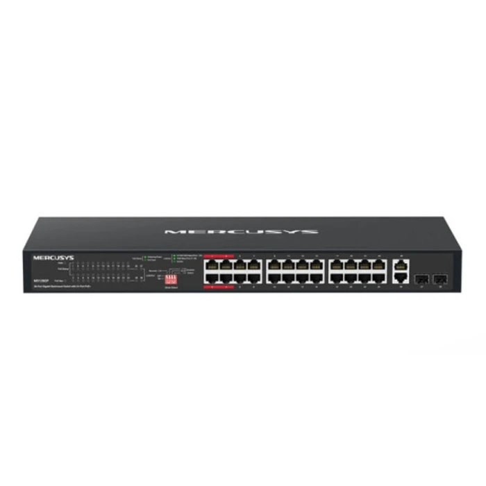 MERCUSYS Switch Δικτύου Gigabit Rackmount 28 Θυρών με 24 Θύρες PoE MS128GP