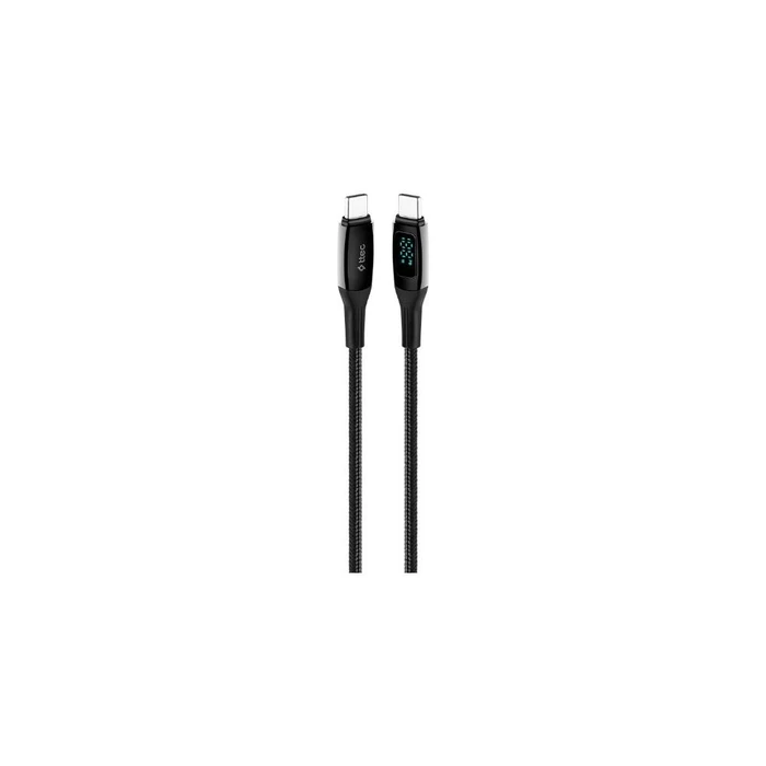 USB C to USB C TTEC AlumiCable LCD 100W Fast Charge Cable 150cm Black