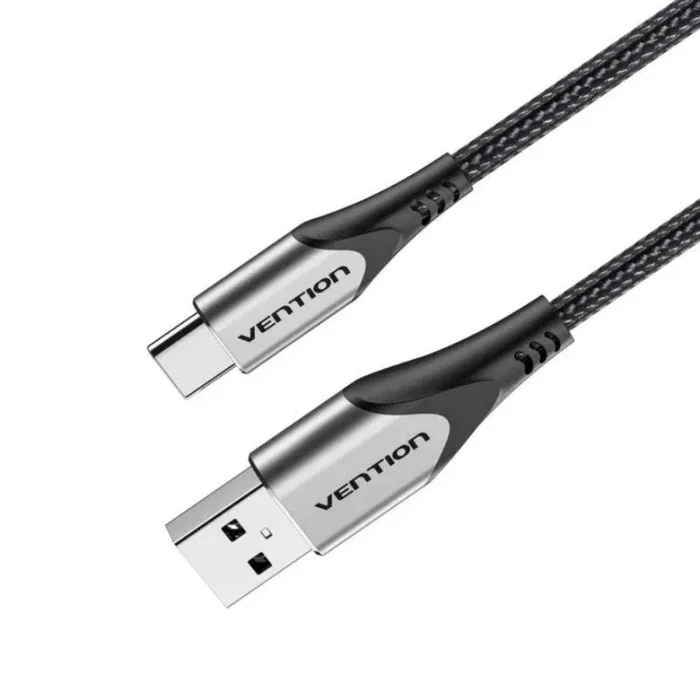 VENTION Καλώδιο USB A σε USB C Cotton Braided 3A 1.5M Gray Aluminum Alloy Type CODHG