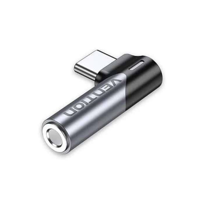VENTION Audio Adapter USB C Male to 3.5mm Female Gray Aluminum Alloy BGWH0