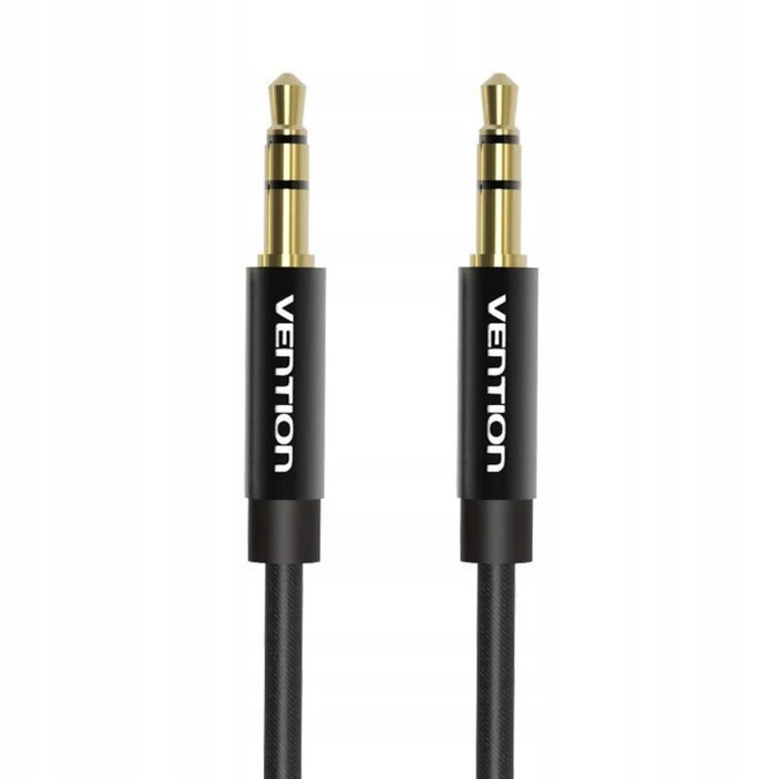 Audio Cable VENTION 3 5mm Male to Male 0 5m Black Metal Type BAGBD
