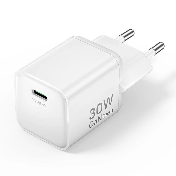VENTION 1-Port USB C GaN Charger 30W EU Plug White