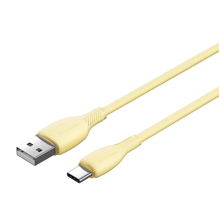 VENTION Καλώδιο USB 2.0 A Male to C Male 3A 0.25m Yellow PVC Type CTWYC