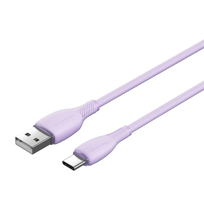 Vention Καλώδιο USB 2.0 A Male to C Male 3A 0.25m Λευκό PVC Type CTWWC VENCTWWC