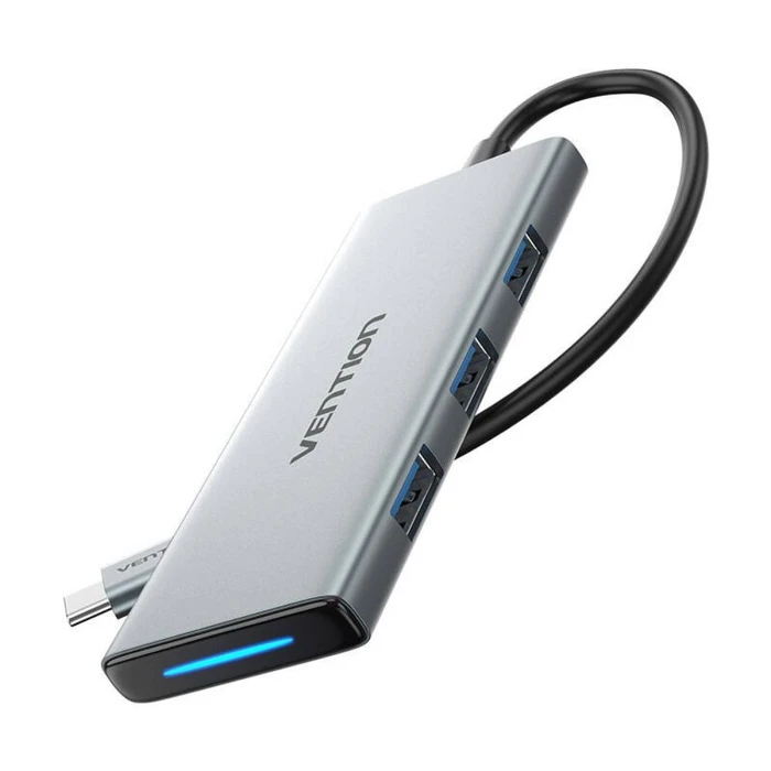 VENTION Προσαρμογέας Docking Station USB C σε HDMI USB 3 0 x3 SD TF PD