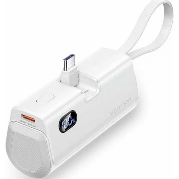 VENTION Power Bank FHQW0 4800mAh (USB‑C, Lightning) 22.5W - Λευκό