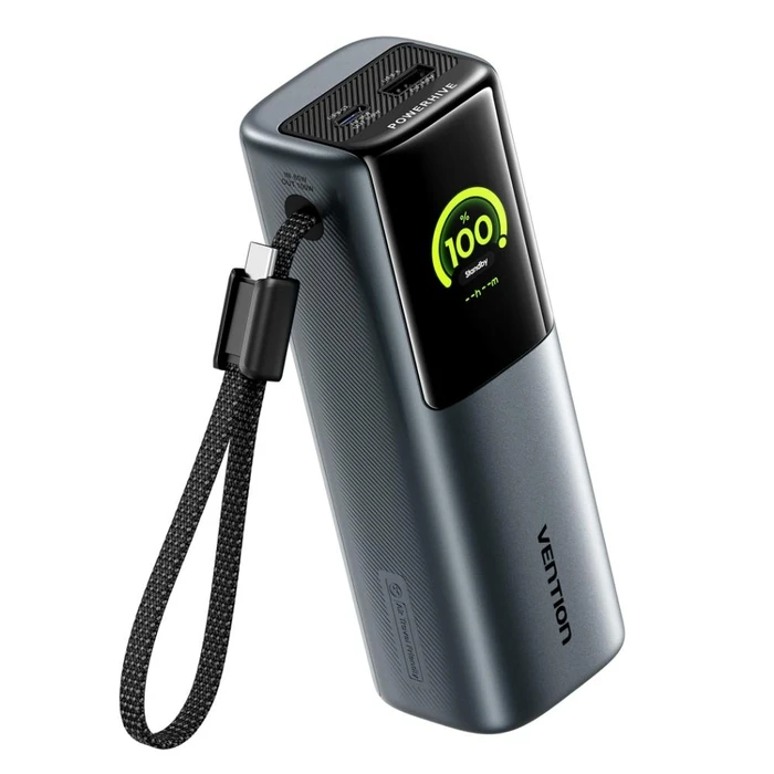 VENTION Powerhive 20000mAh 165W Power Bank (USB-C + USB-A) Γκρι TFT