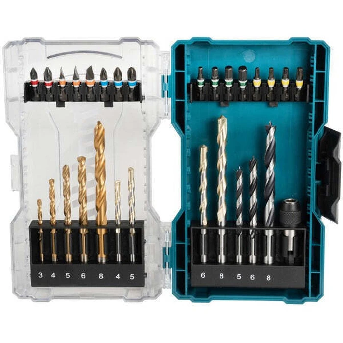 Makita Drill & Bit Set E-07054, 29-piece (Folding plastic case with transparent lid)