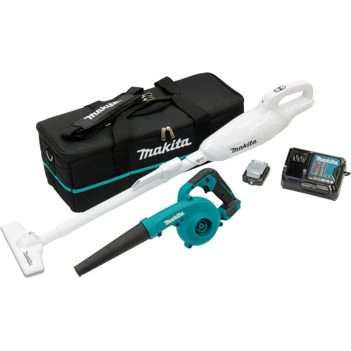 Makita CLX245SAX1 12V Cordless Combo Kit (Vacuum CL108FDZW & Blower UB100DZ, 2.0Ah Li‑Ion Battery, Case)