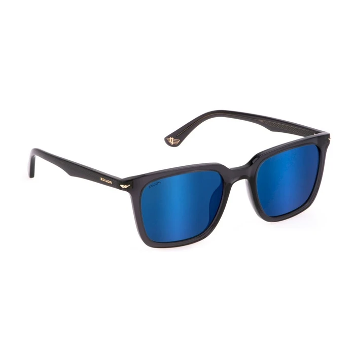 Police Unisex Γυαλιά Ηλίου με Γκρι Κοκκάλινο Σκελετό και Μπλε Καθρέφτη Φακό SPLL80 705B