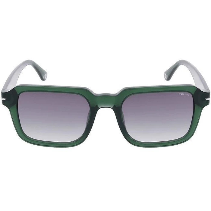Police Unisex Γυαλιά Ηλίου με Πράσινο Κοκκάλινο Σκελετό και Γκρι Ντεγκραντέ Φακό SPLN36 0G61